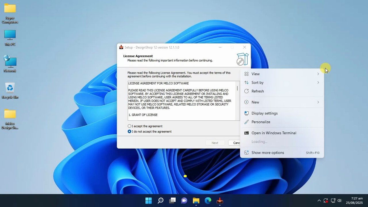 Installation Melco Design Shop Editor 12.1.1 in Windows 11