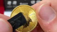 Tungsten Fake Gold Coin - Ping Test