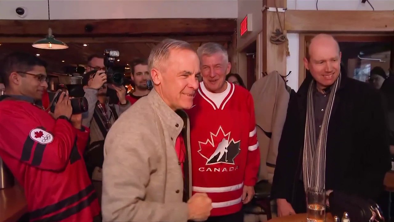 MARK CARNEY JOINS FANS FOR OLYMPIC HOCKEY GOLD-MEDAL SHOWDOWN AGAINST U.S.