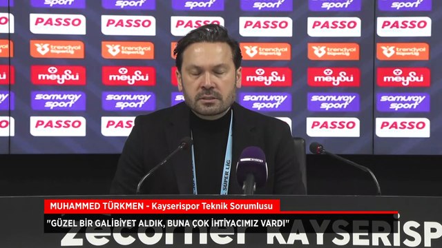 Kayserispor'da Muhammed Türkmen: Güzel bir galibiyet aldık