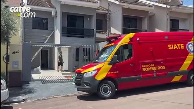 Pintor cai de escada, bate a cabeça e sofre convulsão em Cascavel