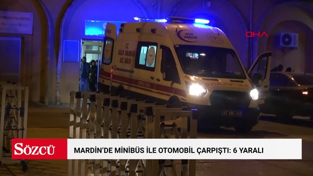 Mardin’de minibüs ile otomobil çarpıştı: 6 yaralı
