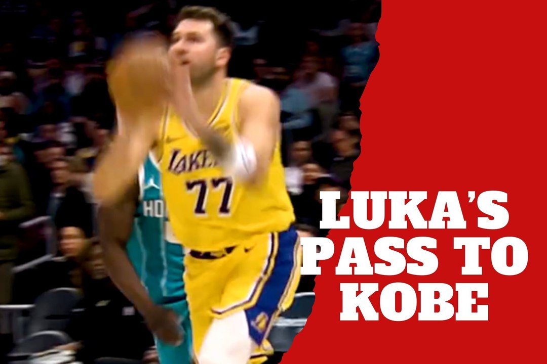 Luka Doncic alley-oop to Kobe Bryant hypes up Lakers fans