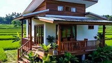 Building a tiny house in the middle of a rice field
