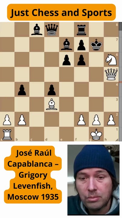 Capablanca – vence Levenfish con un jaque mate de Dama (1935)