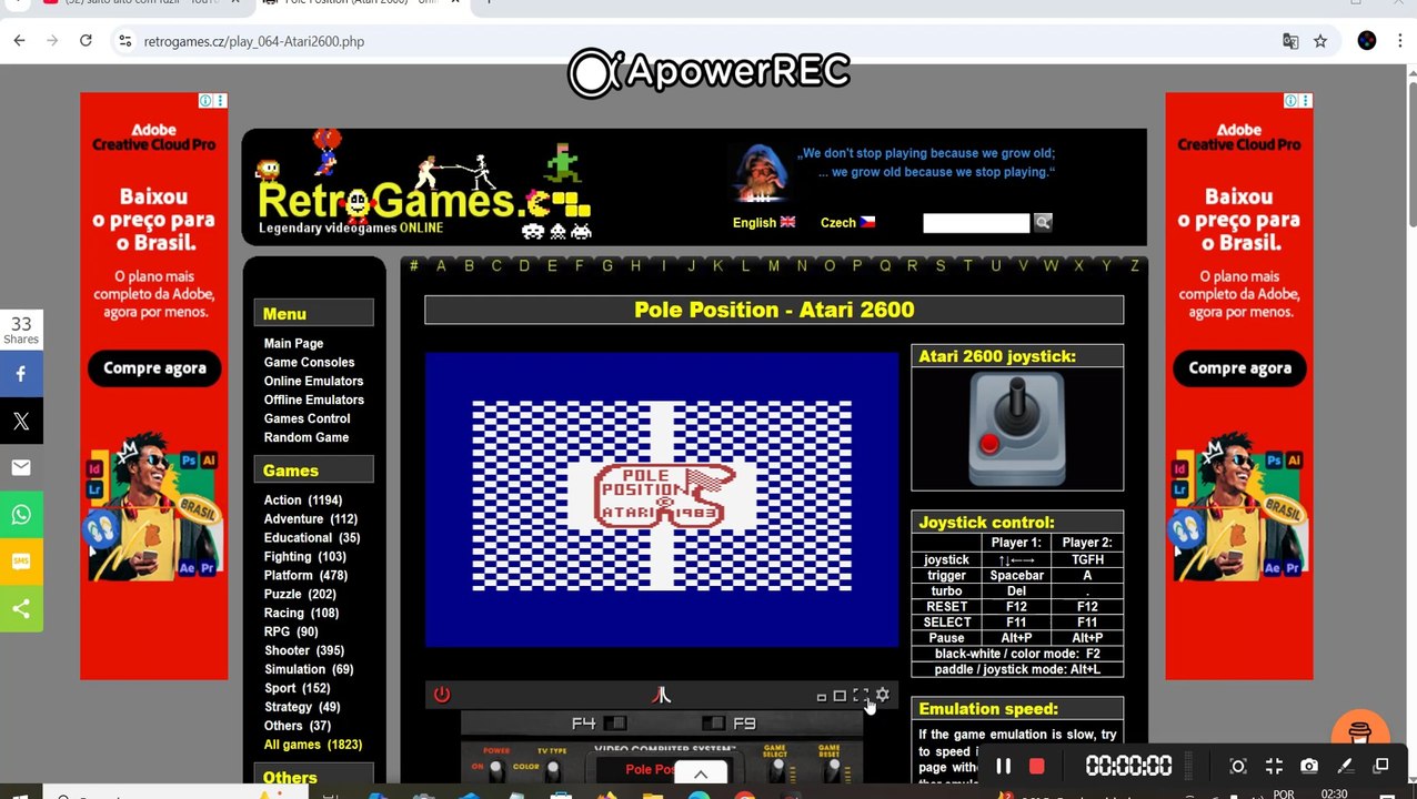 pole position atari 2600  parte 1