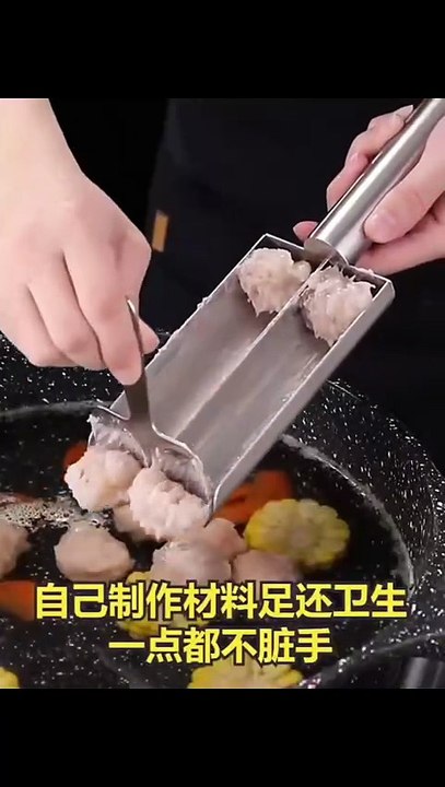 Manual Meatball Spoon for Effortless Fish Balls-Ideal Kitchen Tool for Home Cooking