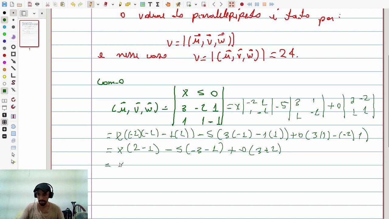(Exercício 31) [Sec. 3.12.2 - Q.24 - Steinbruch]Calcular X no Volume do Paralelepípedo|VET&GEO-A3.66