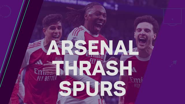 Title-hunting Arsenal thrash Tottenham in north London derby