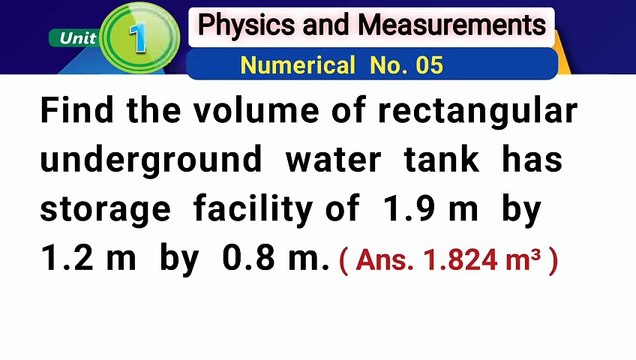 Find the volume of rectangular underground water tank has storage facility of 1.9 m by 1.2 m by 0.8 m.