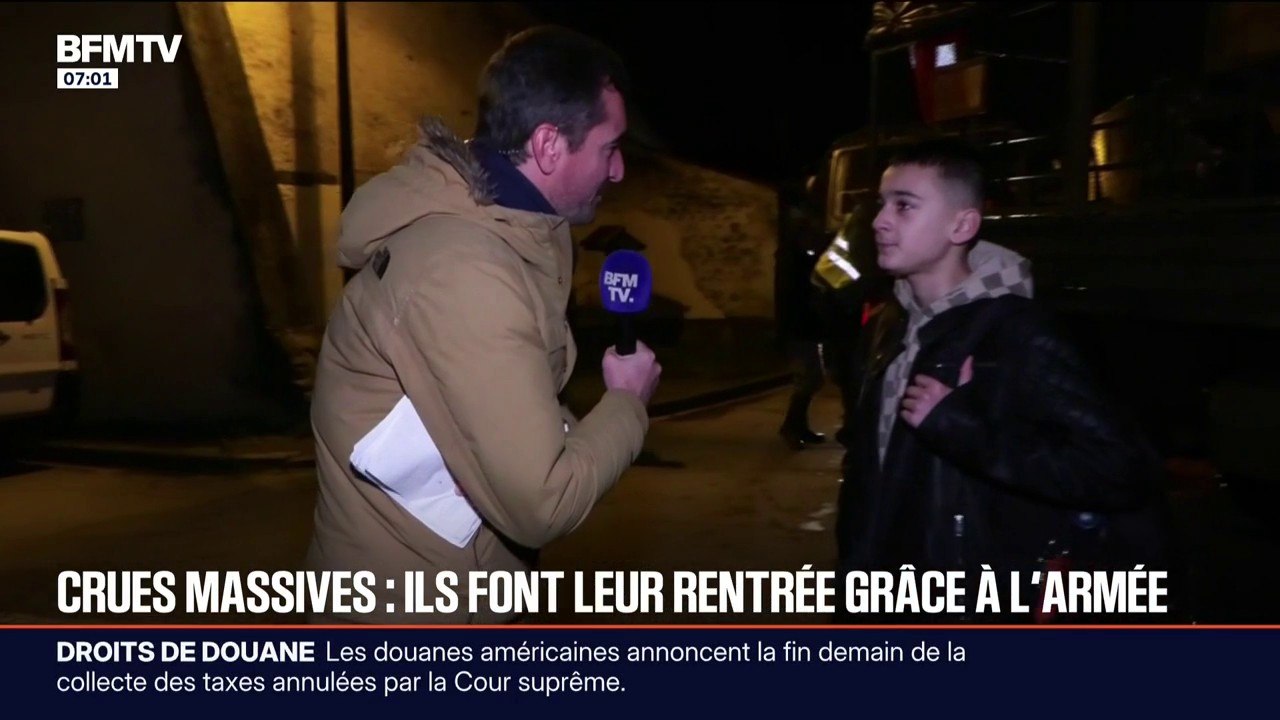 Crues: l'armée mobilisée pour emmener les collégiens et les lycéens en cours