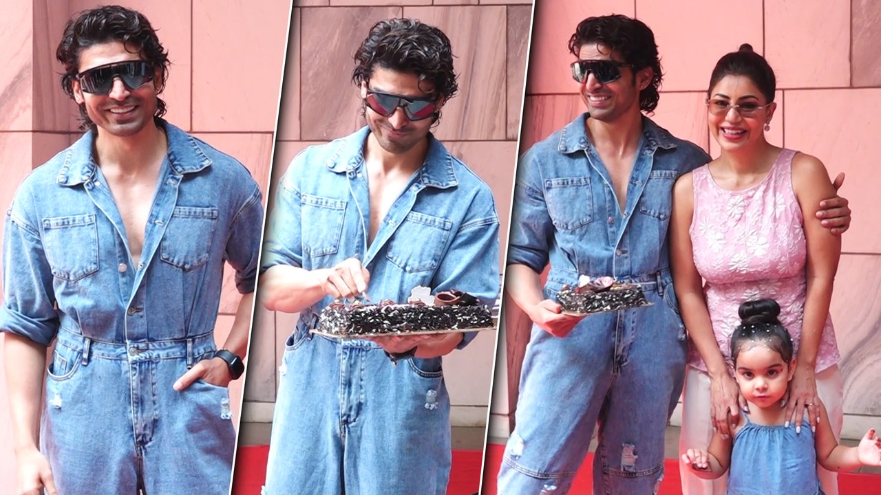 Gurmeet Choudhary Celebrates His B'Day With Paps, Fans & Family - Fit N Fabulous At 42 | Cake Cutting