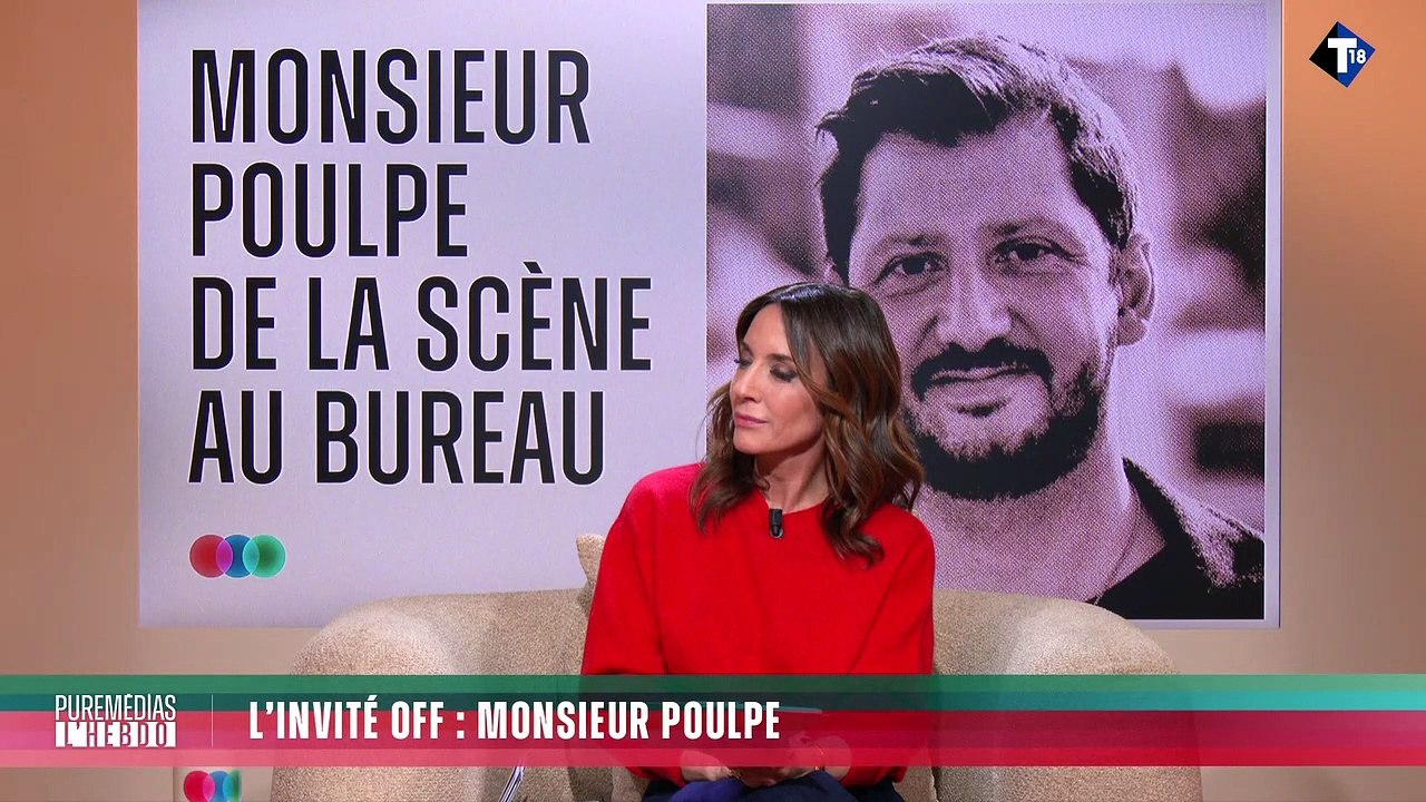 Monsieur Poulpe dans "Puremédias l'hebdo" sur T18 le dimanche 22 février 2026.
