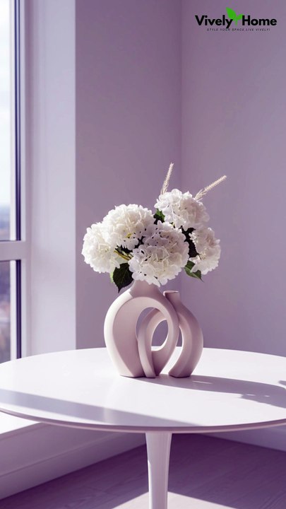 Modern Nordic Faux Ceramic Vase Set | Elegant Living Room Flower Decor