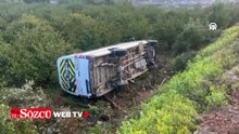 Hatay'da öğrenci servisi ağaçlık alana devrildi: 9 yaralı
