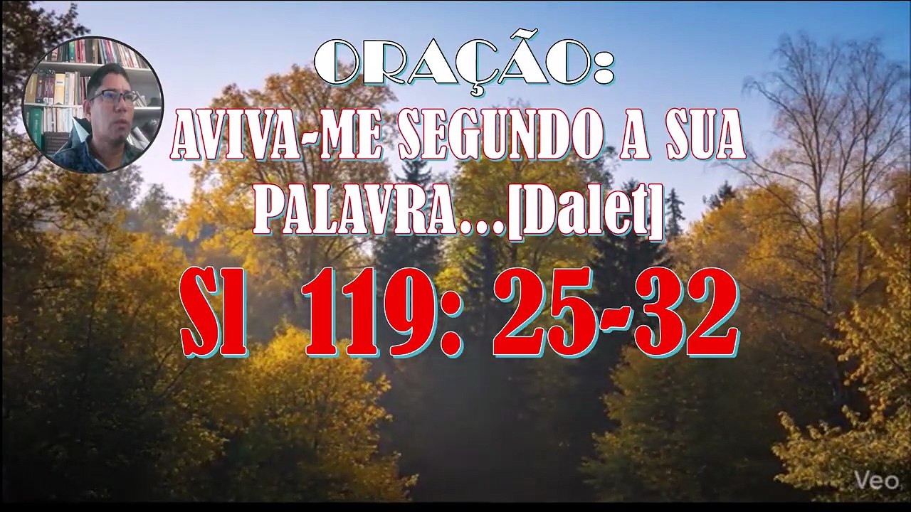 Oração: Aviva-me segundo a sua palavra. Sl  119: 25-32