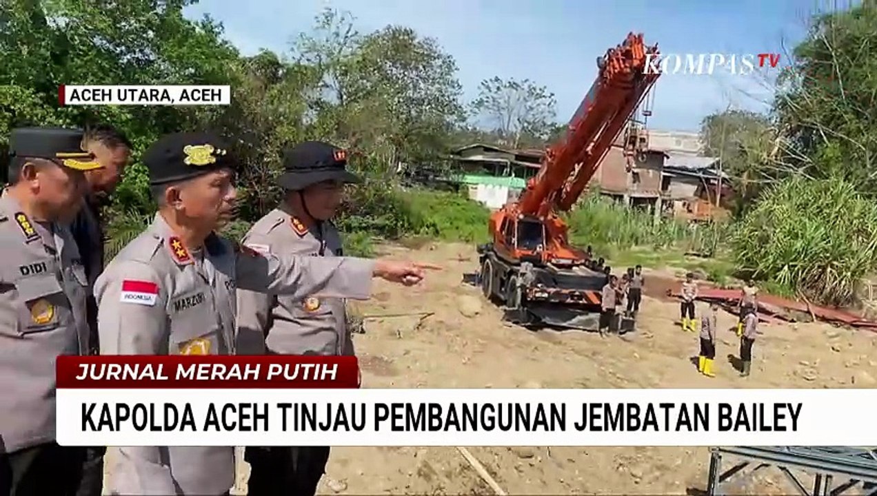 Kapolda Aceh Tinjau Proses Pembangunan Jembatan Bailey di Aceh Utara | JMP