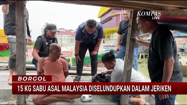 Polisi Gagalkan Penyelundupan 15 Kg Sabu dari Malaysia dalam Jeriken Solar | BORGOL
