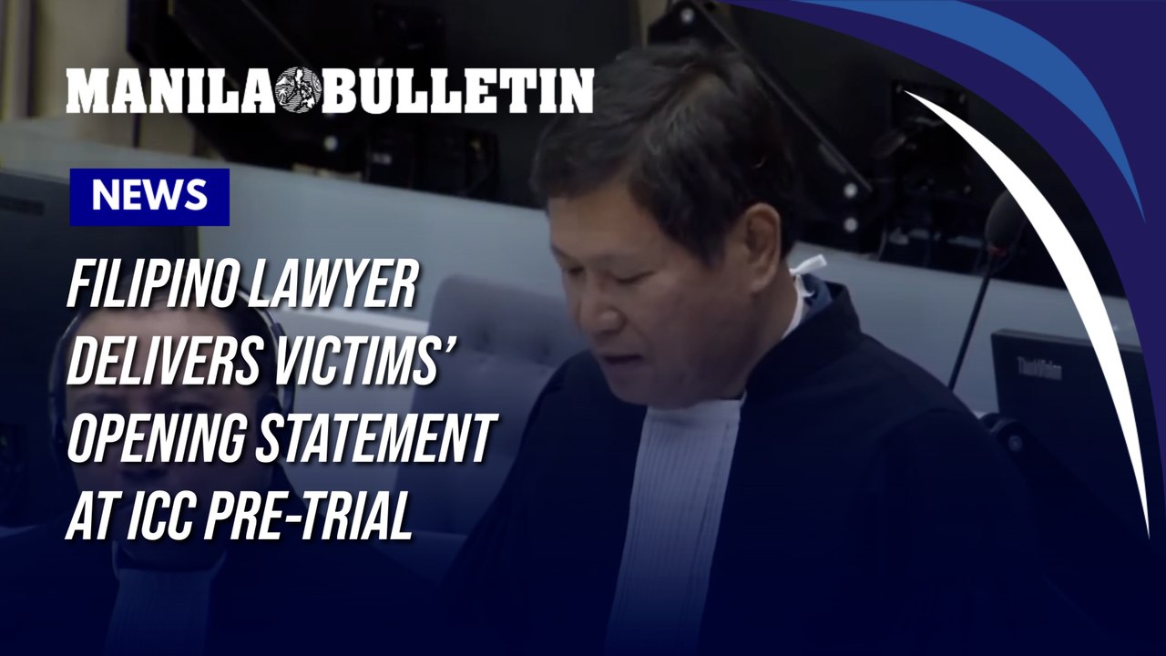 Filipino lawyer delivers victims’ opening statement at ICC pre-trial