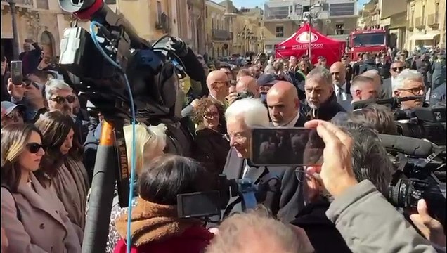 Il video della visita del presidente della Repubblica, Sergio Mattarella, a Niscemi