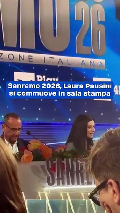 Sanremo 2026, Laura Pausini si commuove in sala stampa