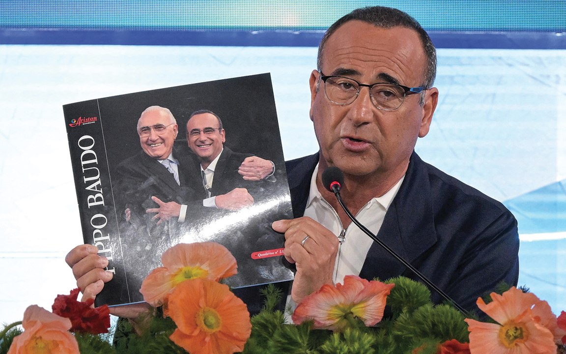 Sanremo 2026, conferenza stampa: la doppia commozione di Carlo Conti, baudiano e cittadino