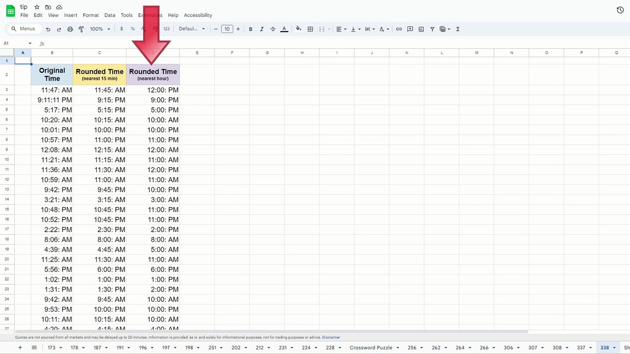 Round Time in Google Sheets - Excel Tips and Tricks