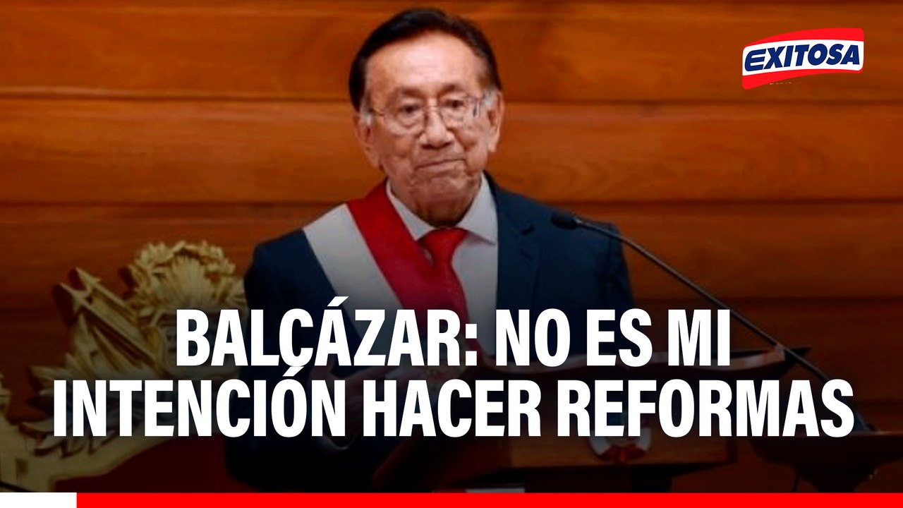 José Balcázar asegura que su gobierno no podrá hacer ningún tipo de reforma: "No es mi intención"