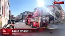 Eskişehir’de pazar nedeniyle itfaiye yangına araçla ulaşamadı