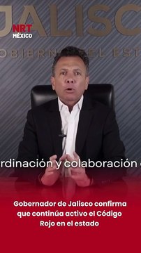 ⚠️ El gobernador de Jalisco, Pablo Lemus Navarro, confirmó que el Código Rojo continúa activo en la entidad tras los hechos viol3ntos registrados en las últimas horas.