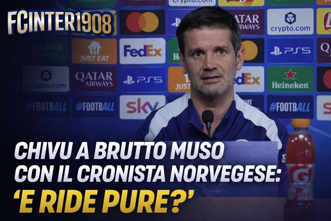 VIDEO / Chivu, bordate al cronista di Bodo: "Lei non ci rispetta. E ride pure?"
