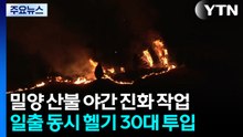 밀양 산불, 일몰로 헬기 철수...야간 진화 작업 돌입 / YTN