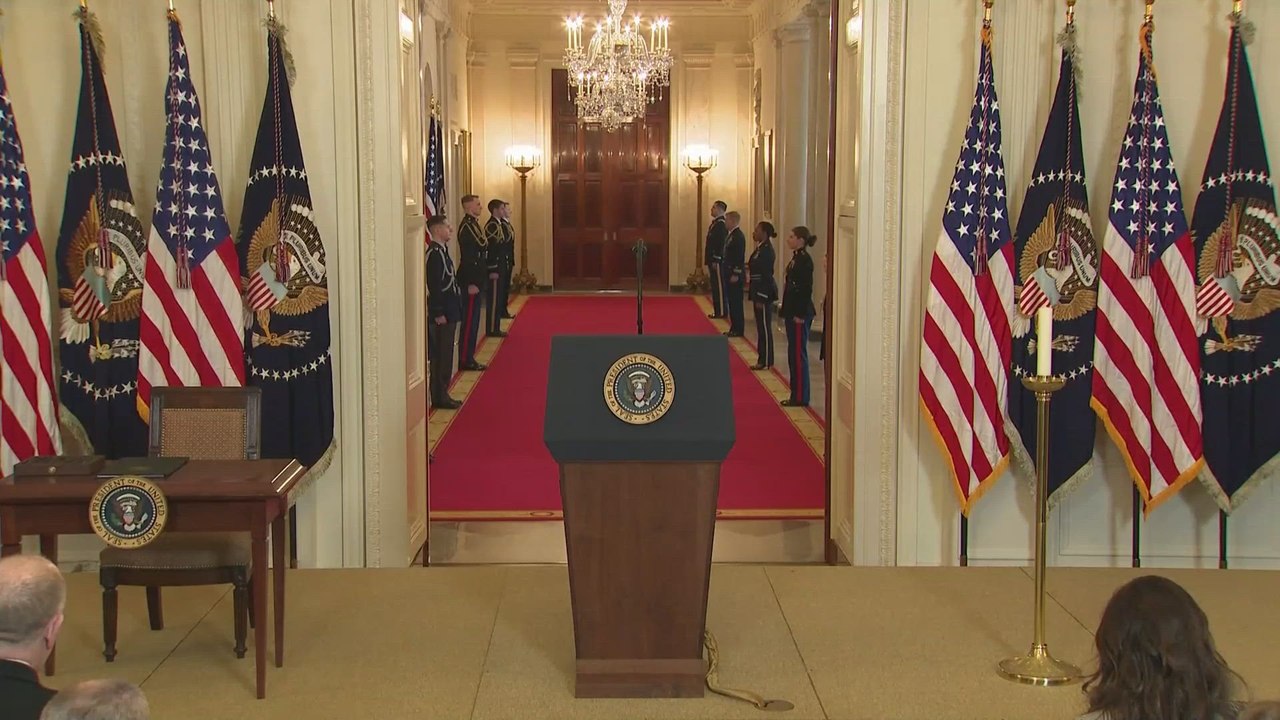 Trump entrance