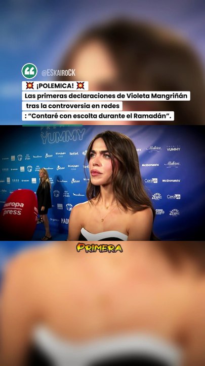 Violeta Mangriñán rompe su silencio tras la polémica y anuncia que tendrá escolta en Ramadán.