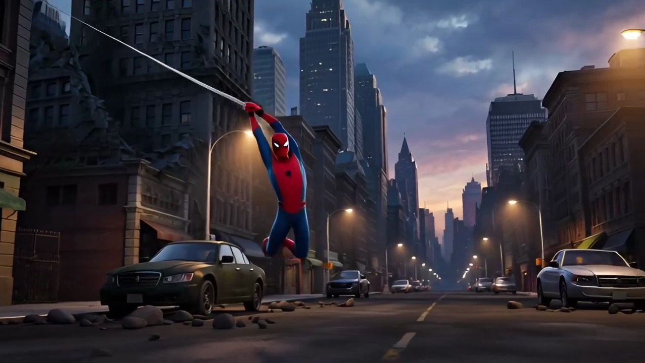 Spider-Man vs Batgirl: Epic 6-Minute Crossover Fight in Ruined New York City! (Marvel vs DC Battle)