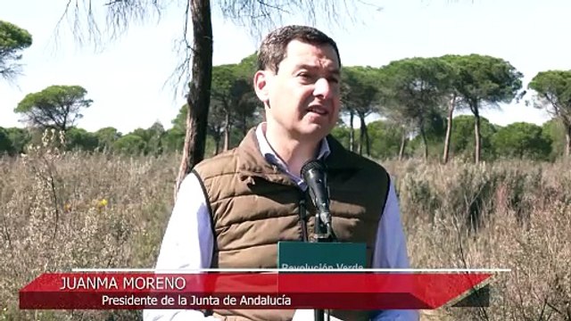Moreno resalta el renacer de Doñana con 1,8 millones de nuevas plantas tras el incendio de 2017