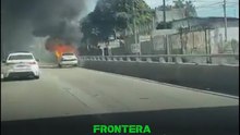 Incendio de vehículo en avenida Internacional