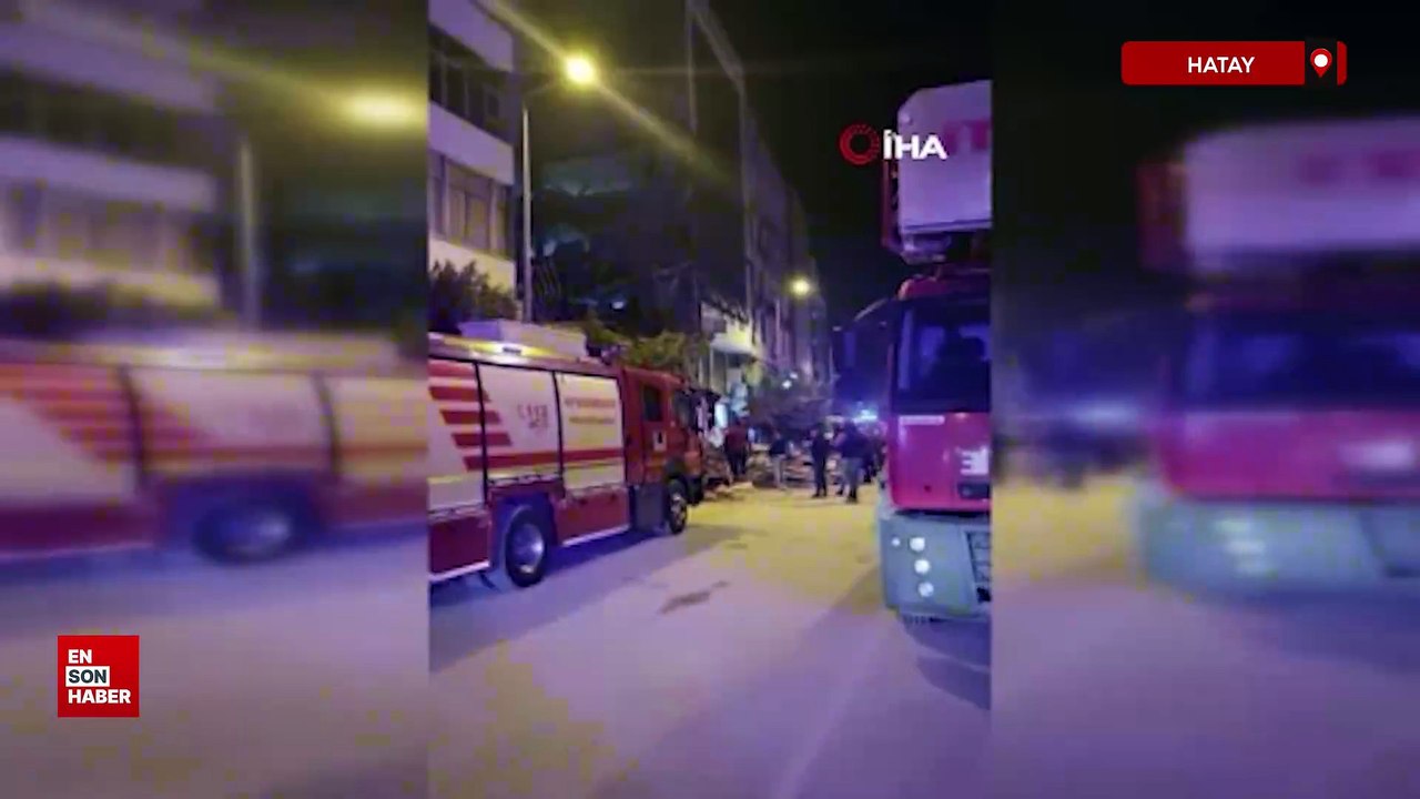 Hatay'da hasarlı bina yıkım esnasında çöktü