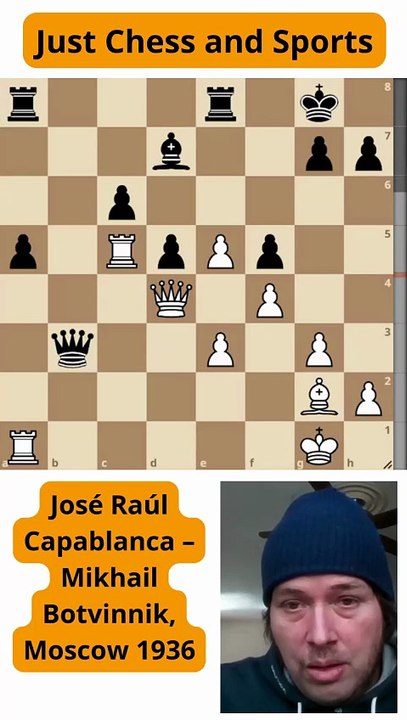 Capablanca gana un peon en contra de Botvinnik (1936)