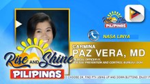 Panayam kay DOH Disease Prevention and Control Bureau Medical Officer IV Dr. Carmina Paz Vera hinggil sa posibleng pagtaas ng kaso ng tigdas sa Mindanao