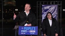 PRO-TRUMP PROTESTER INTERRUPTS COUNTER-STATE OF THE UNION EVENT
