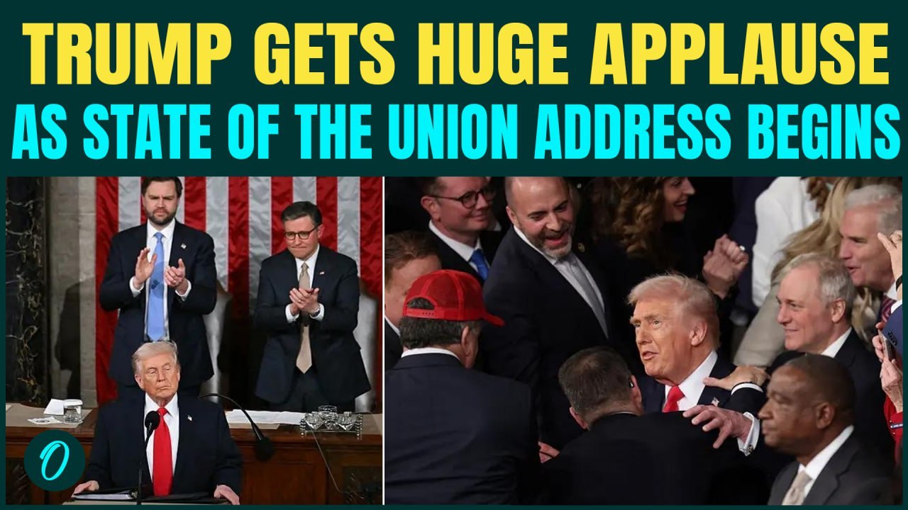 TRUMP'S UNION ADDRESS: Trump Gets HUGE Applause As He Enters Senate | Democrats BOYCOTT Speech