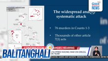 Mga pananagutan umano ni FPRRD noong war on drugs, inilatag ng ICC prosecution team | Balitanghali