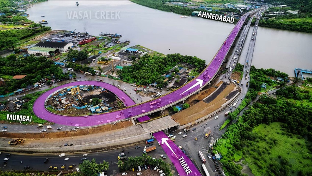 Vasai Creek Bridge Progress Update _ Connecting Mumbai To Ahmedabad