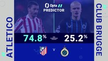Atletico Madrid v Club Brugge - Opta Predictor