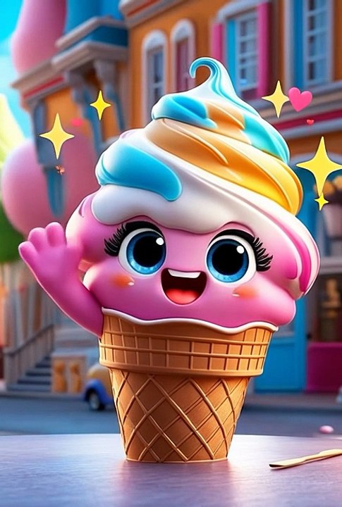 Ice Cream Round Round Ghoom Rahi 🍦💃 | Funny Fruit Style Animation .