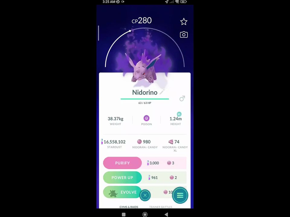 Pokémon GO-Purifying Shadow Nidorino