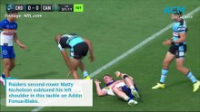 Matty Nicholson injury. Footage NRL.com