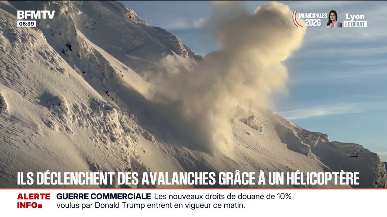 Ces pisteurs déclenchent des avalanches préventives grâce à un hélicoptère