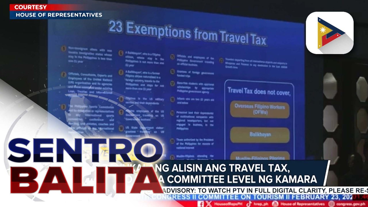Panukalang alisin ang travel tax, lusot na sa committee level ng Kamara | ulat ni Vel Custodio
